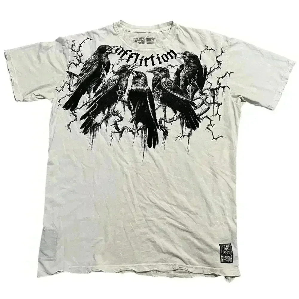 Y2K AFFLICTION CROWS 10 YEAR ANNIVERSARY TSHIRT